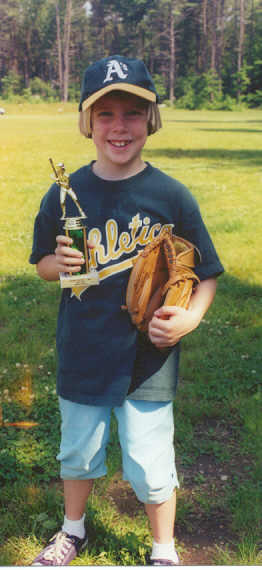 Sarah with softball trophy