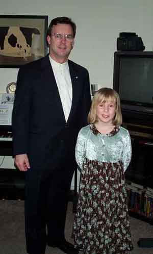 Ray and Sarah at 2001 Hampton PTA Father-Daughter Dance