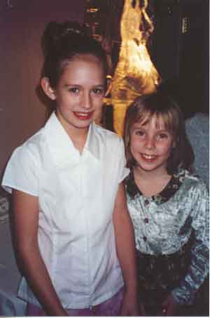 Sarah and her cousin, Jeanine Hurley at the 2001 Hampton PTA Father-Daughter Dance