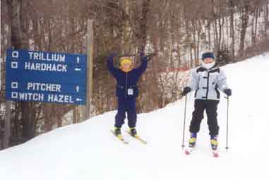 Sarah and Jeanine skiing 2001