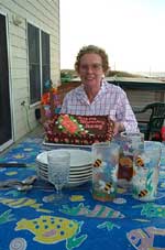 Jenny with her birthday cake.