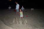 Todd and Sarah getting ready for fireworks on the beach at Kitty Hawk, NC.