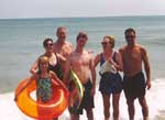 Sarah, Candy, Doss, Todd, Jenny and Ray at Kitty Hawk, NC.