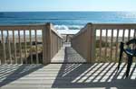 Walkway from beachhouse to the beach.