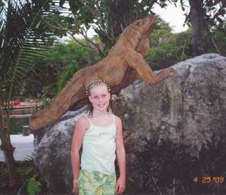 Sarah with friend in Mexico.