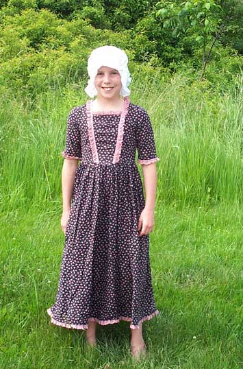 Sarah in her Colonial garb.
