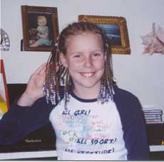 Sarah with hair braids from Mexico.