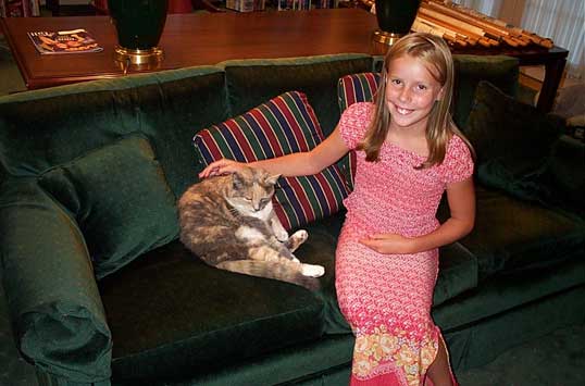 Sarah with Emily the Cat at The Fairfax in Virginia.