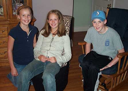 Sarah, Jeannine and Phil at Sarah's 11th birthday.