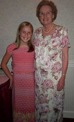 Sarah with Grandma Jenny on her 80th birthday.