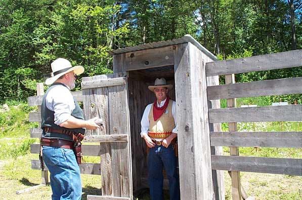 Ray at the start of a Cowboy Action Shooting match in June 2004.