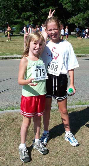 Sarah and Jeannine after race